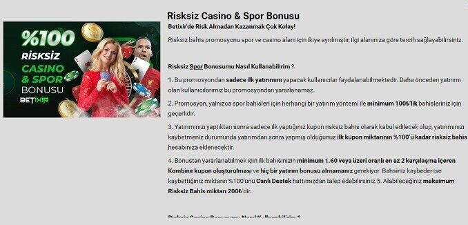 Betixir Risksiz Bonus